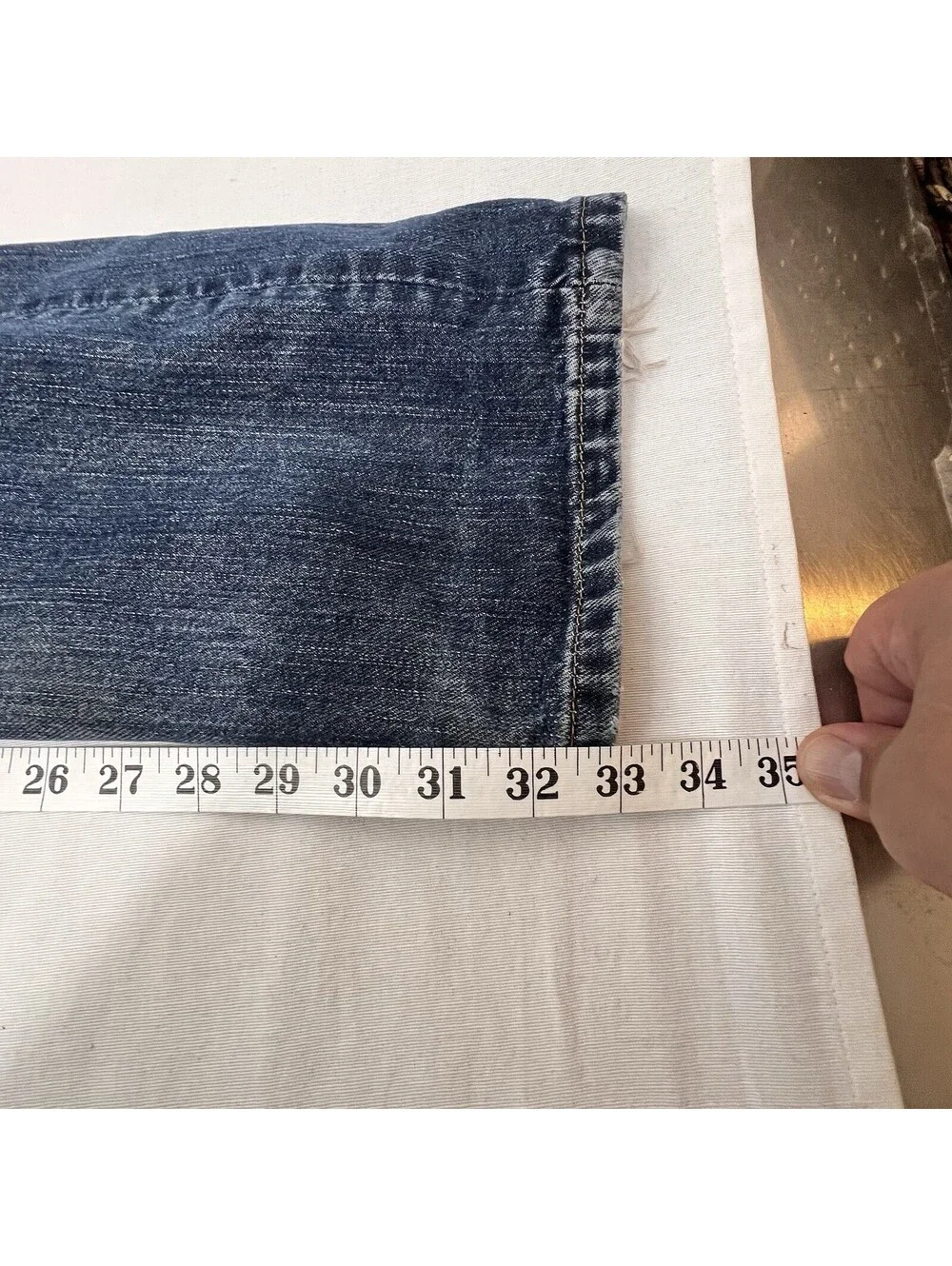 Levi's 514 Denim Slim Straight Men's Distressed Jeans 31 X 32